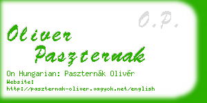 oliver paszternak business card